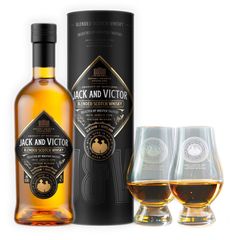 Jack and Victor - Blended Scotch Whisky + Set of 2 Whisky Glasses - Craft56°