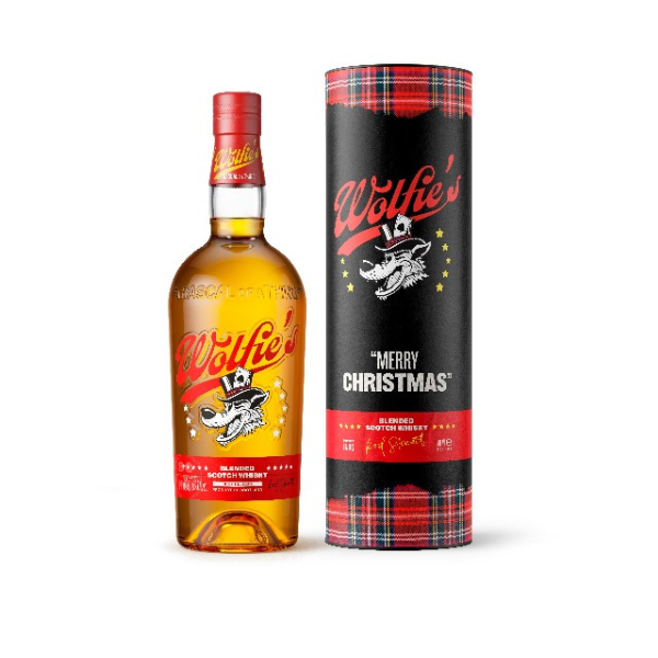 Wolfie's - Blended Scotch Whisky (Rod Stewart) * FREE CHRISTMAS GIFT TUBE*