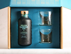 Hills and Harbour Gin Gift Set with Rocks Glasses